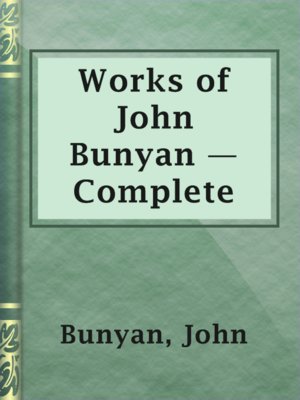 cover image of Works of John Bunyan — Complete